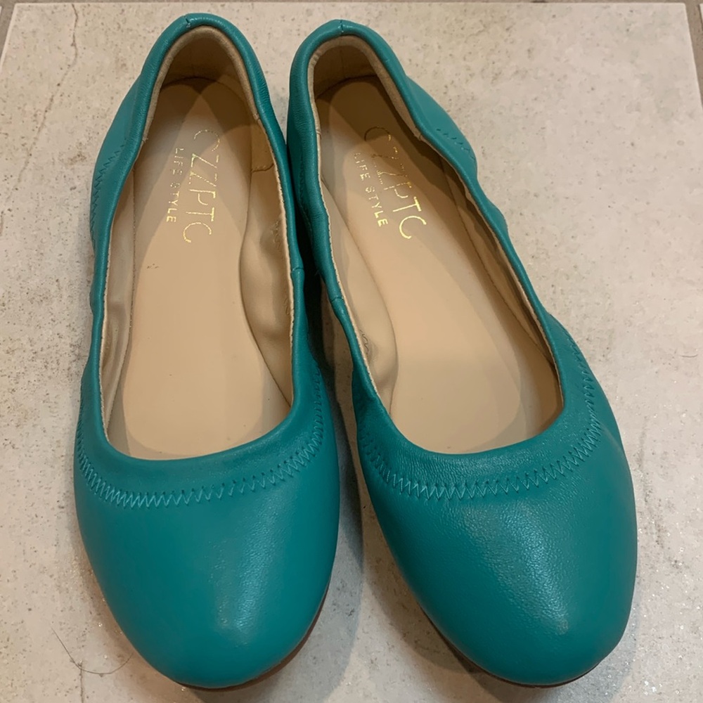CZZPTC Life Style Ballerina Flats Size 6.5M Aqua Blue